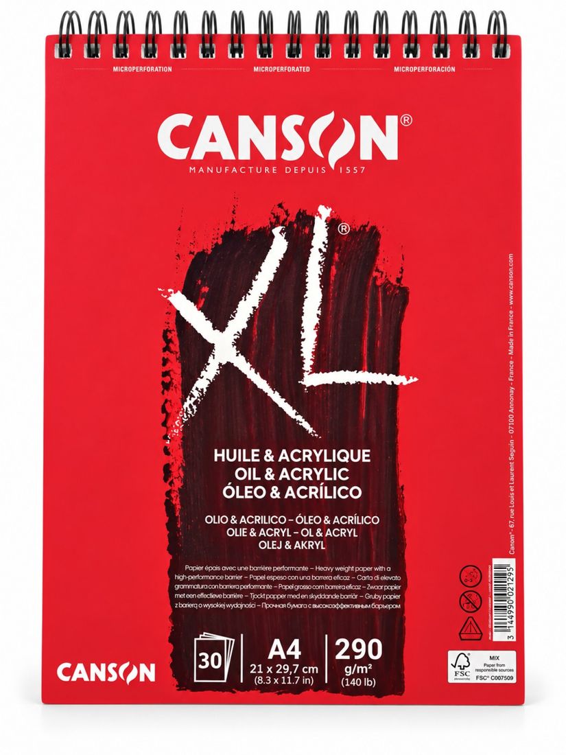 בלוק ציור CANSON XL לשמן ואקריליק — A4
