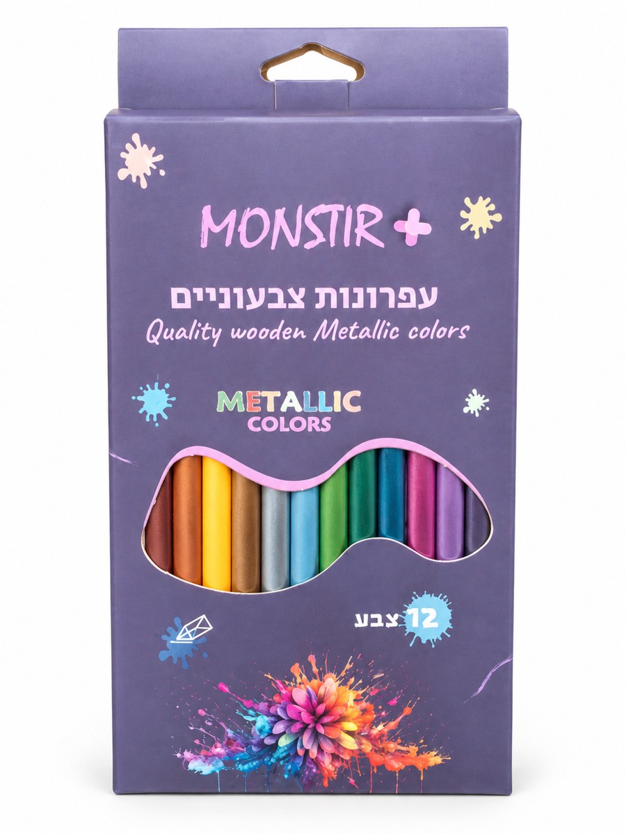 עפרונות מטאליים MONSTIR+ — 12 צבעים