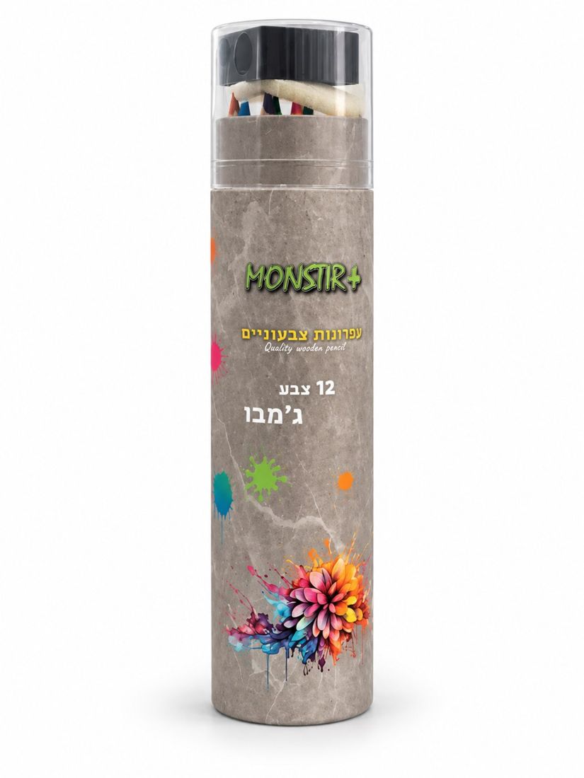 עפרונות ג׳מבו Monstir — 12 צבעים