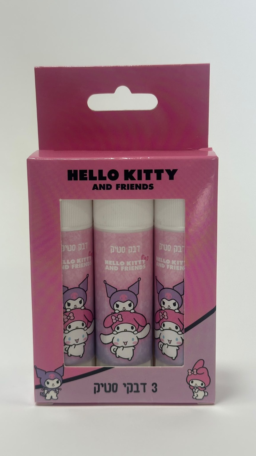 מארז 3 דבקי סטיק — Hello Kitty and Friends