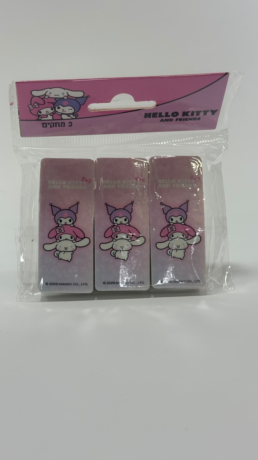 מארז 3 מחקים — Hello Kitty and Friends